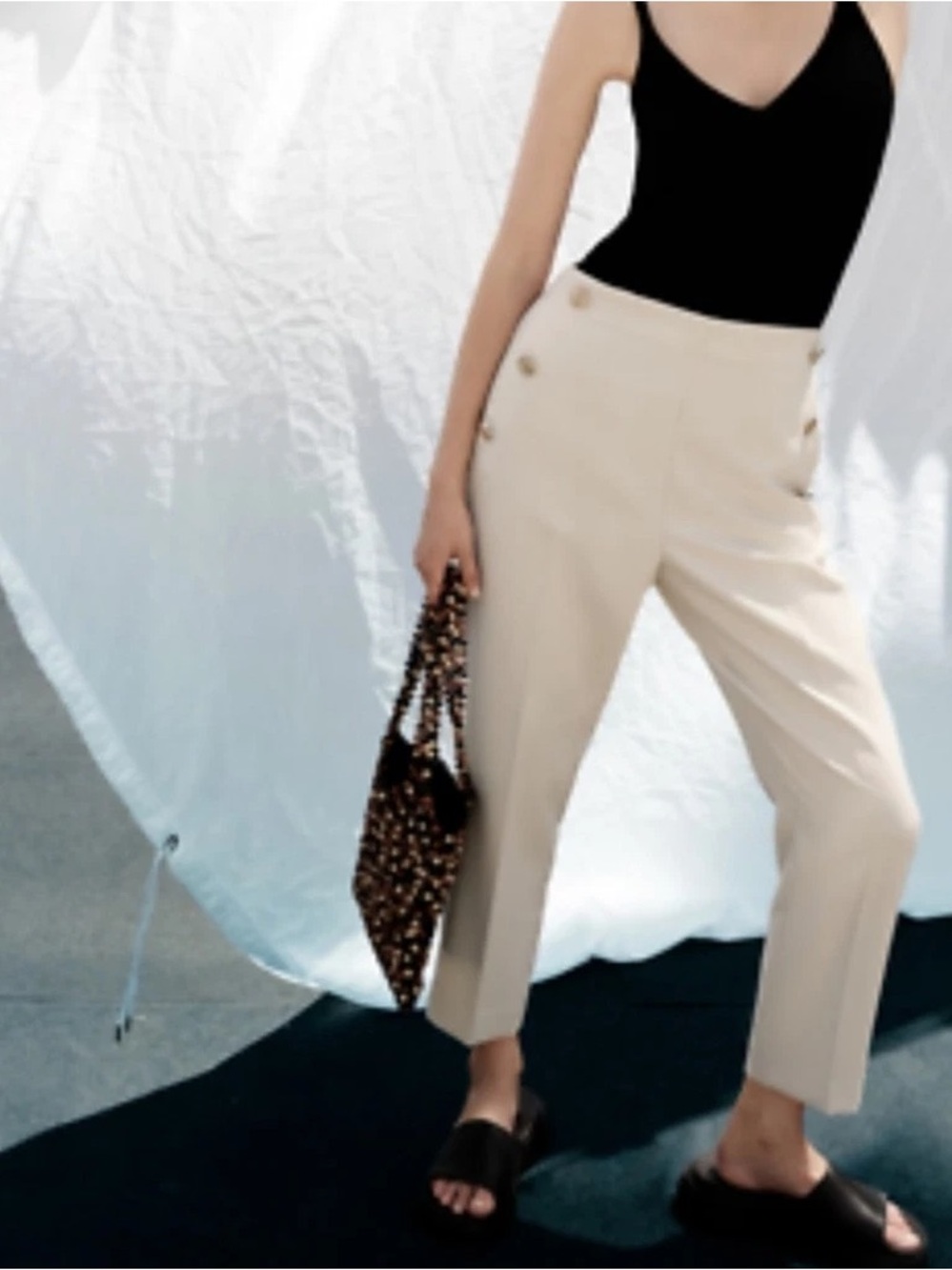 LOFT Skinny Ankle Petite Sailor-Style Pants. 4P. NWT.